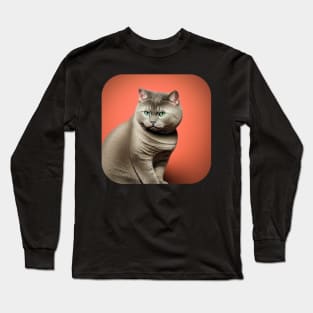 British Shorthair Cat Long Sleeve T-Shirt